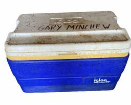 (2) Igloo Legend 40 Coolers, (2) Styrofoam