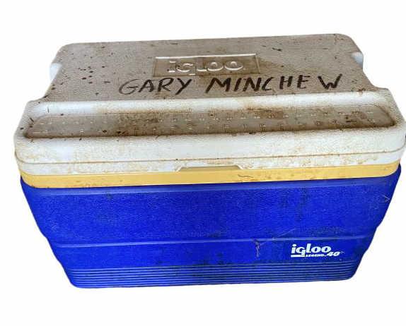 (2) Igloo Legend 40 Coolers, (2) Styrofoam