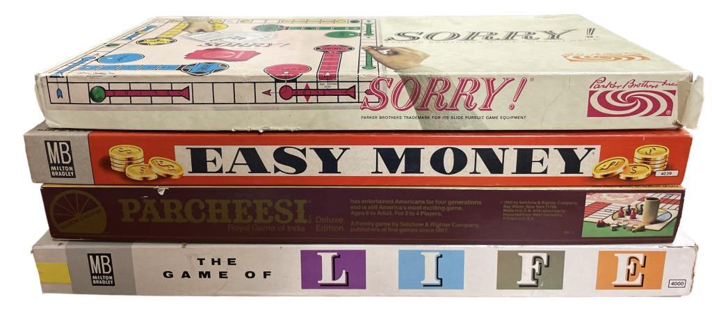 (4) Vintage Board Games in Original Boxes: “The