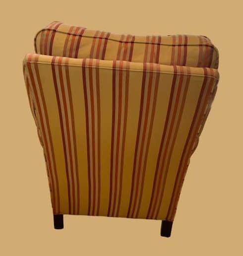 Upholstered Chair and Matching Ottoman by Hancock