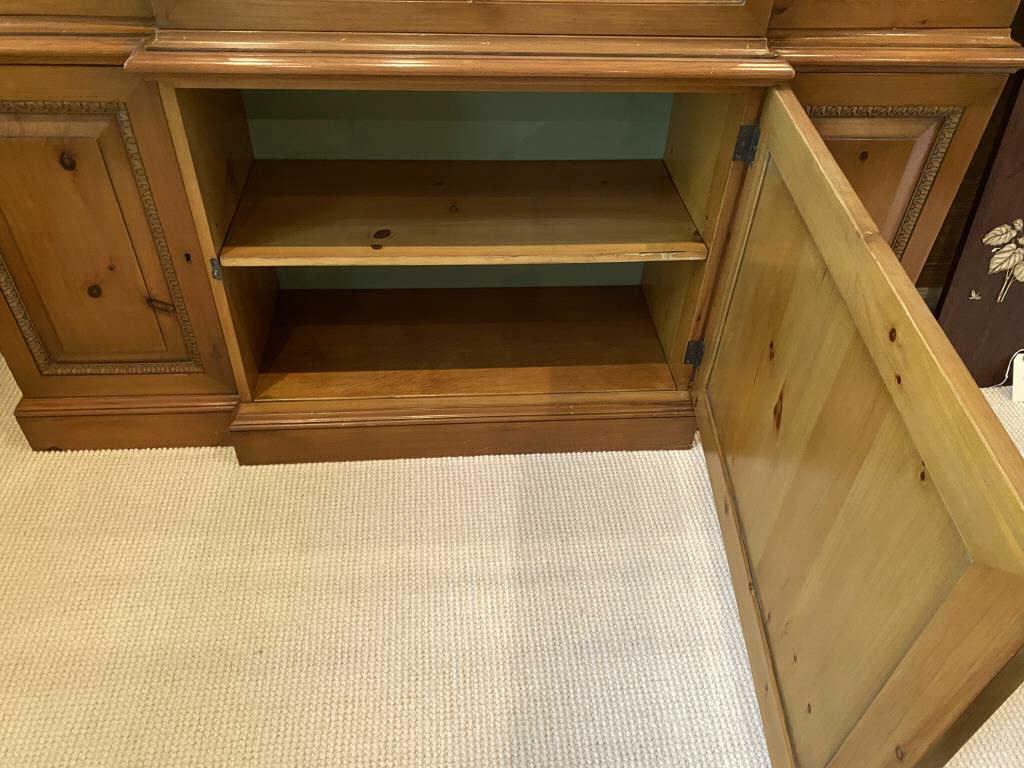 Lighted Pine China Cabinet by Kittinger--Three