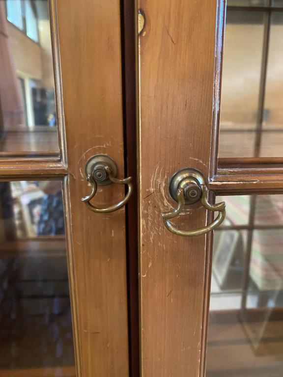 Lighted Pine China Cabinet by Kittinger--Three