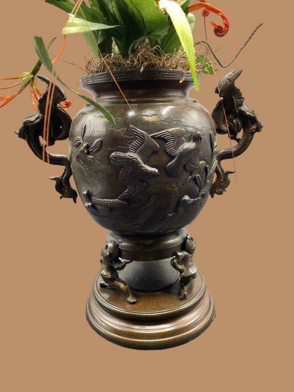 20th Century Tripod Censer, Reticulated Lid, Deep