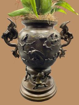 20th Century Tripod Censer, Reticulated Lid, Deep