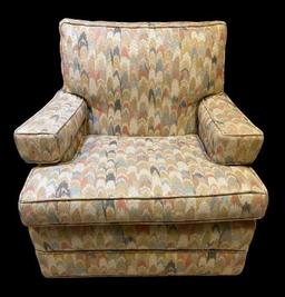 Upholstered Chair with Matching Ottoman
