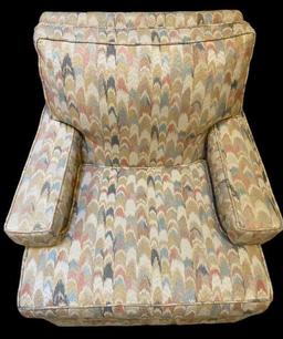Upholstered Chair with Matching Ottoman
