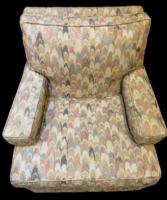 Upholstered Chair with Matching Ottoman