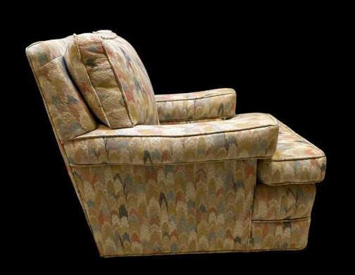 Upholstered Chair with Matching Ottoman