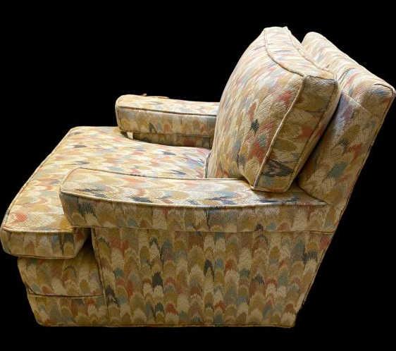 Upholstered Chair with Matching Ottoman