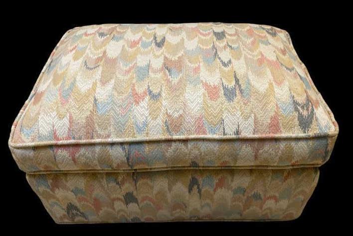 Upholstered Chair with Matching Ottoman