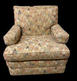 Upholstered Chair with Matching Ottoman