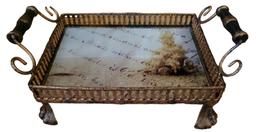 (2) Decorative Items: Centerpiece Bowl, Footed
