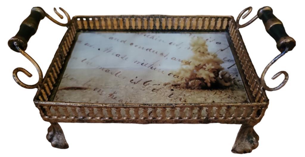 (2) Decorative Items: Centerpiece Bowl, Footed