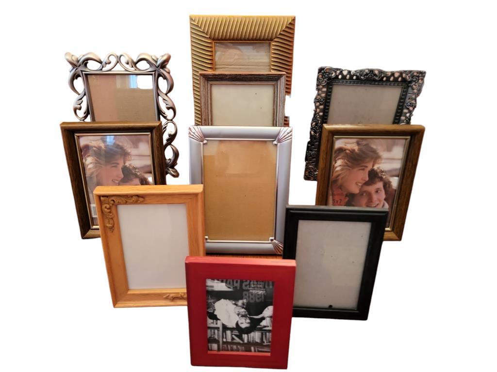 Assorted Picture Frames:  (7) 5" x 7", (1) 4" x 5"