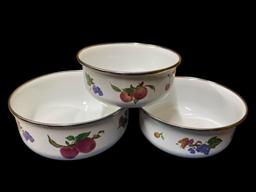 Set of (3) Metal Enameled Mixing Bowls & (3)
