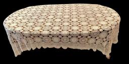 Crocheted Rectangular Table Cloth--66" x 90"