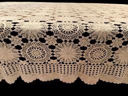 Crocheted Rectangular Table Cloth--66" x 90"