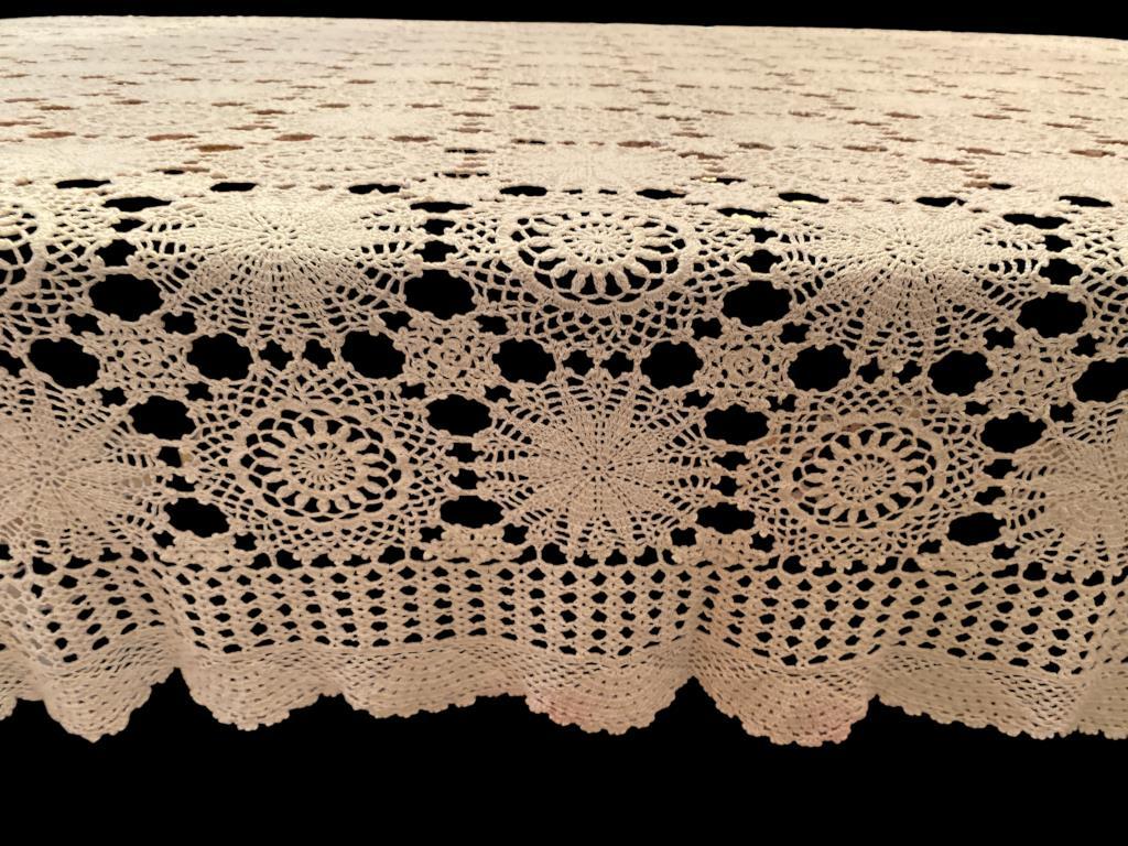 Crocheted Rectangular Table Cloth--66" x 90"