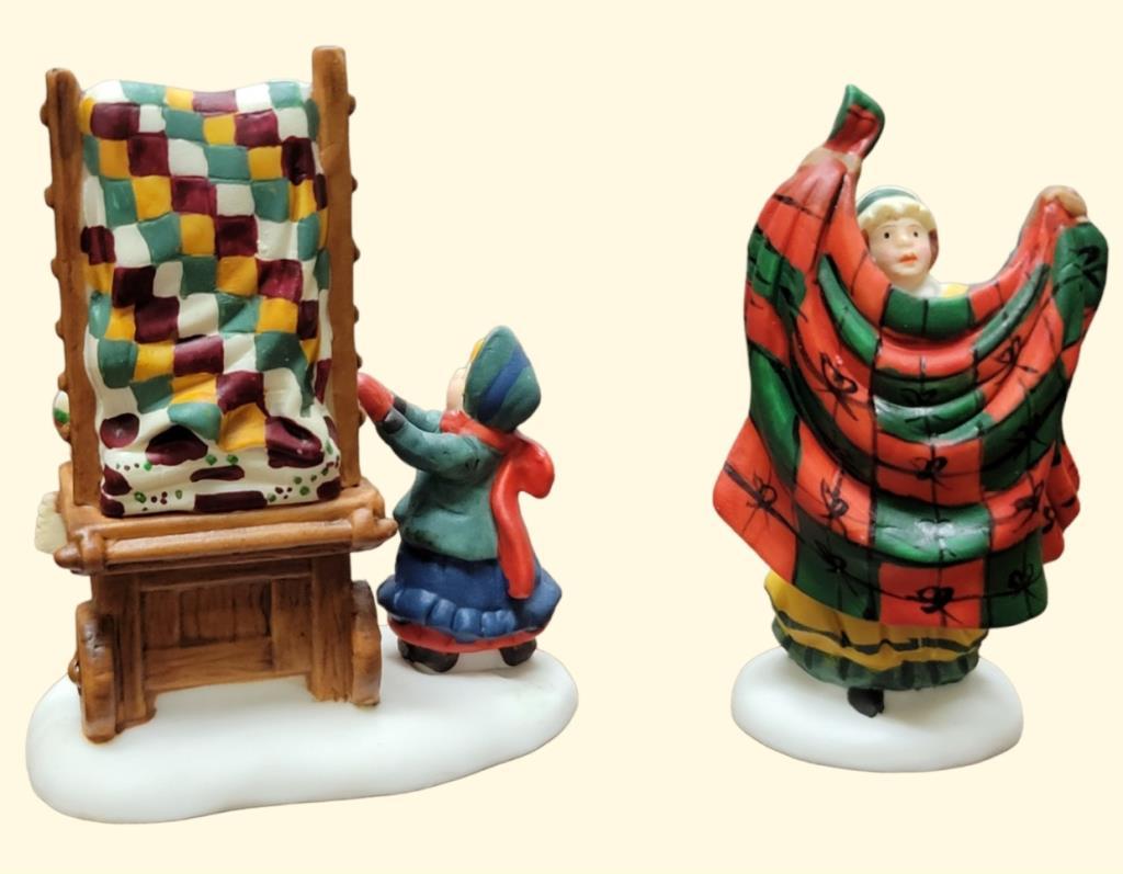 Department 56-"Christmas Bazaar...Handmade Quilts"
