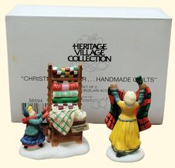 Department 56-"Christmas Bazaar...Handmade Quilts"