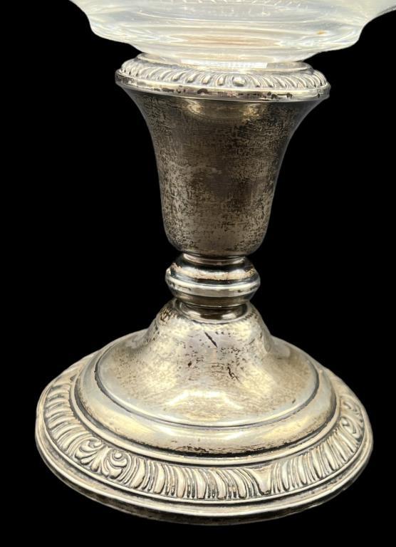 Frank M. Whiting Sterling Silver Base and Glass