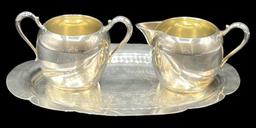 Wallace Silver Plate Cream and Sugar Set