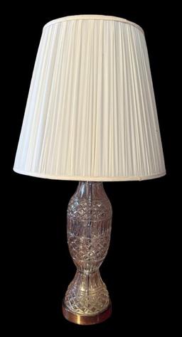 Crystal Table Lamp - 30 1/2" H to Top of Finial