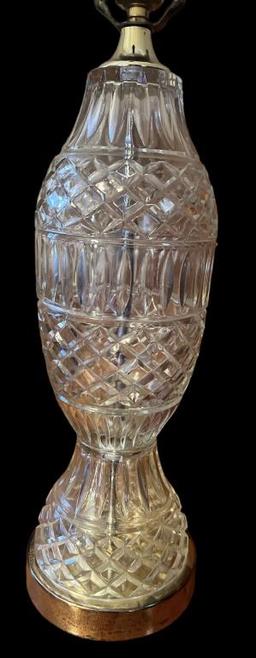 Crystal Table Lamp - 30 1/2" H to Top of Finial