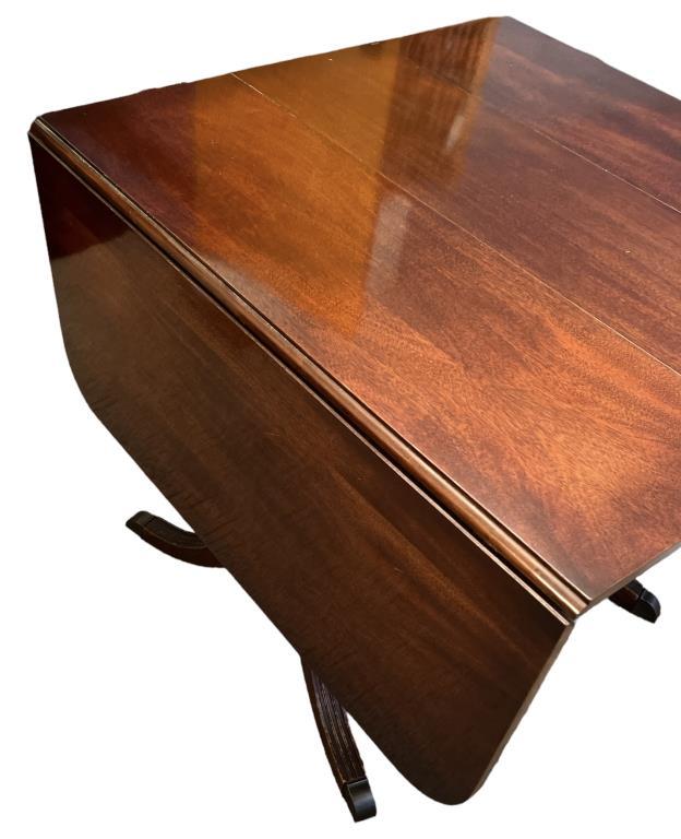 Mahogany Drop Leaf Dining Table With Removable