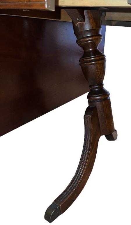 Mahogany Drop Leaf Dining Table With Removable
