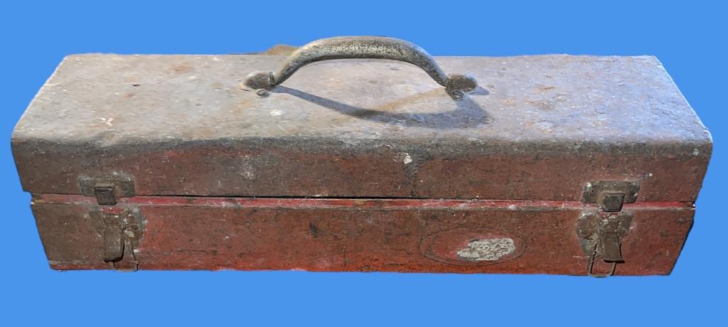 Antique Tool Box with Assorted Screws