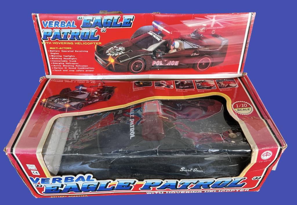 (2) Electronic Toys: Verbal Eagle Patrol Car w