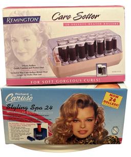 (2) Sets of Hot Rollers and (1) Hair Dryer
