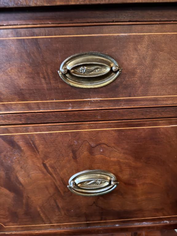 Federal Style Mahogany Bow Front Buffet with