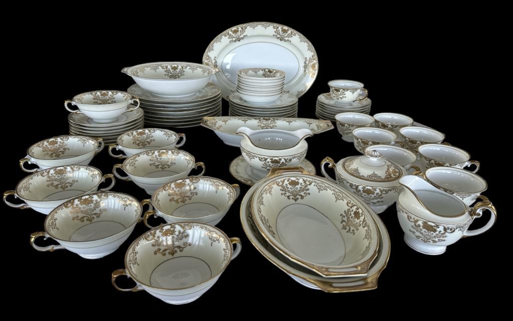 Set of Meito "Goldwyn" Hand-Painted China (Japan):