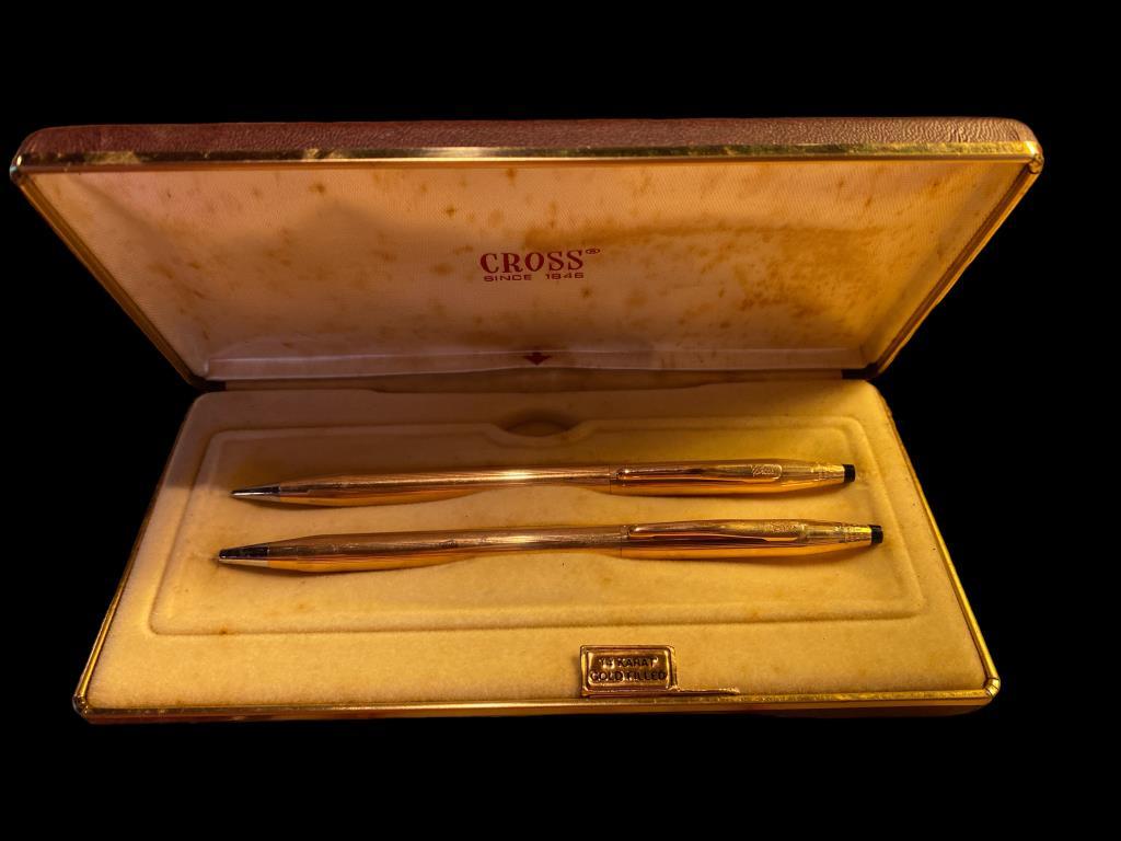 (2) Cross 14 Kt. Gold Filled Pens in Original