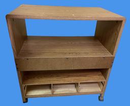 2-Shelf Rolling Book Shelf - 27” x 29”