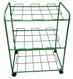 Green Metal Rolling Shelf/Cart - 26” x 18”, 35”