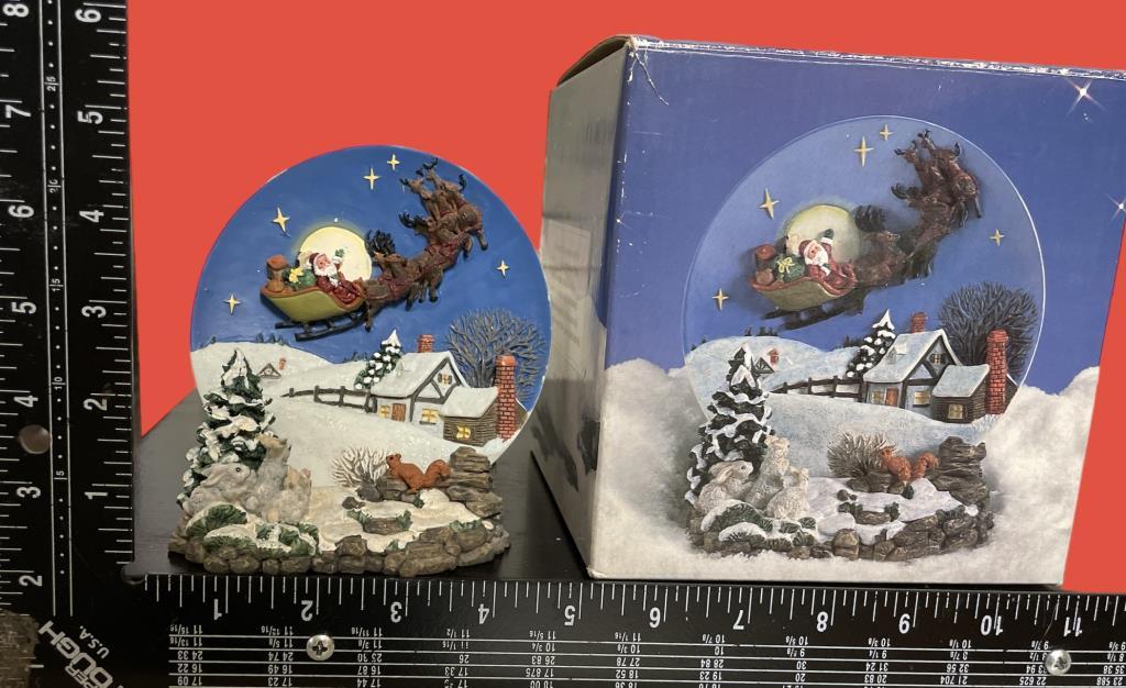 Nativity Set, Christmas Snow Globe, & Rubbermaid
