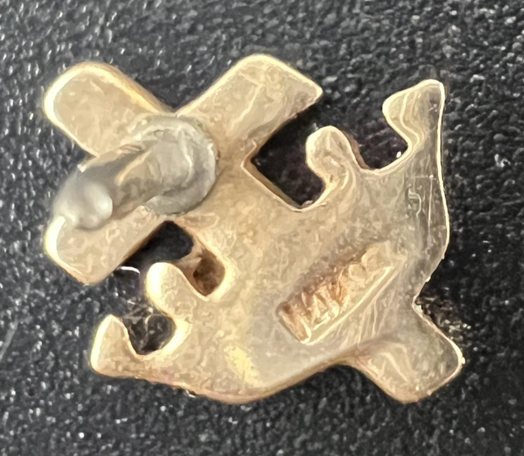 14K Gold Knights Templar Pin, .3 g