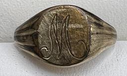 Vintage Gold Filled Baby Ring Engraved “M?�, B