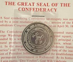 Restrike Confederate Half Dollar and Seal of the