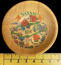 Bamboo Bowl and Souvenir Mug from Nassau Bahamas