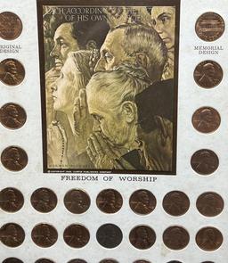 Framed Lincoln Memorial Coins From The Franklin