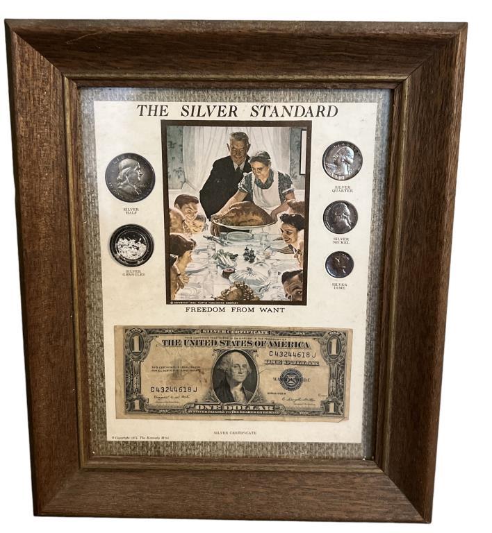 Framed Currency “The Silver Standard" From The