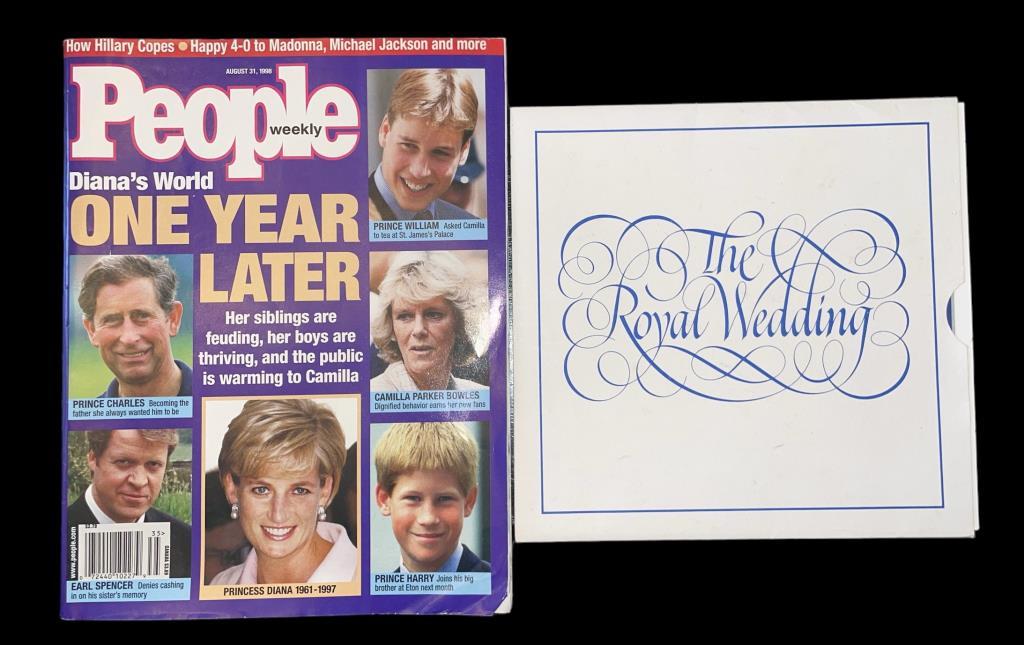 (2) Princess Diana Items: People Magazine From