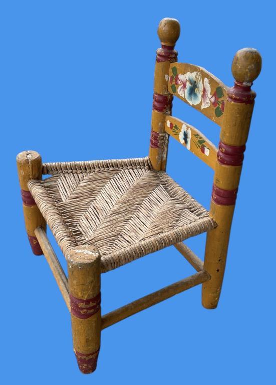 Mexican Folk Art Children’s Chair—17” High