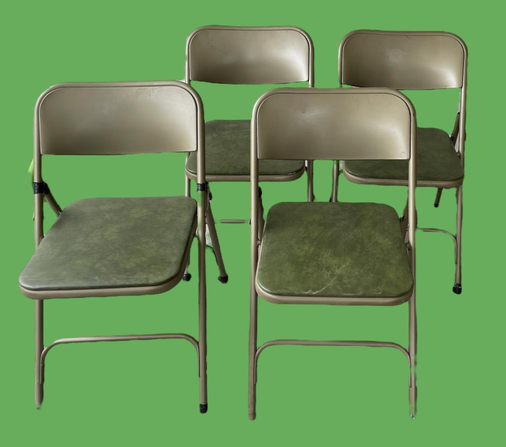 (4) Samsonite Metal Folding Chairs