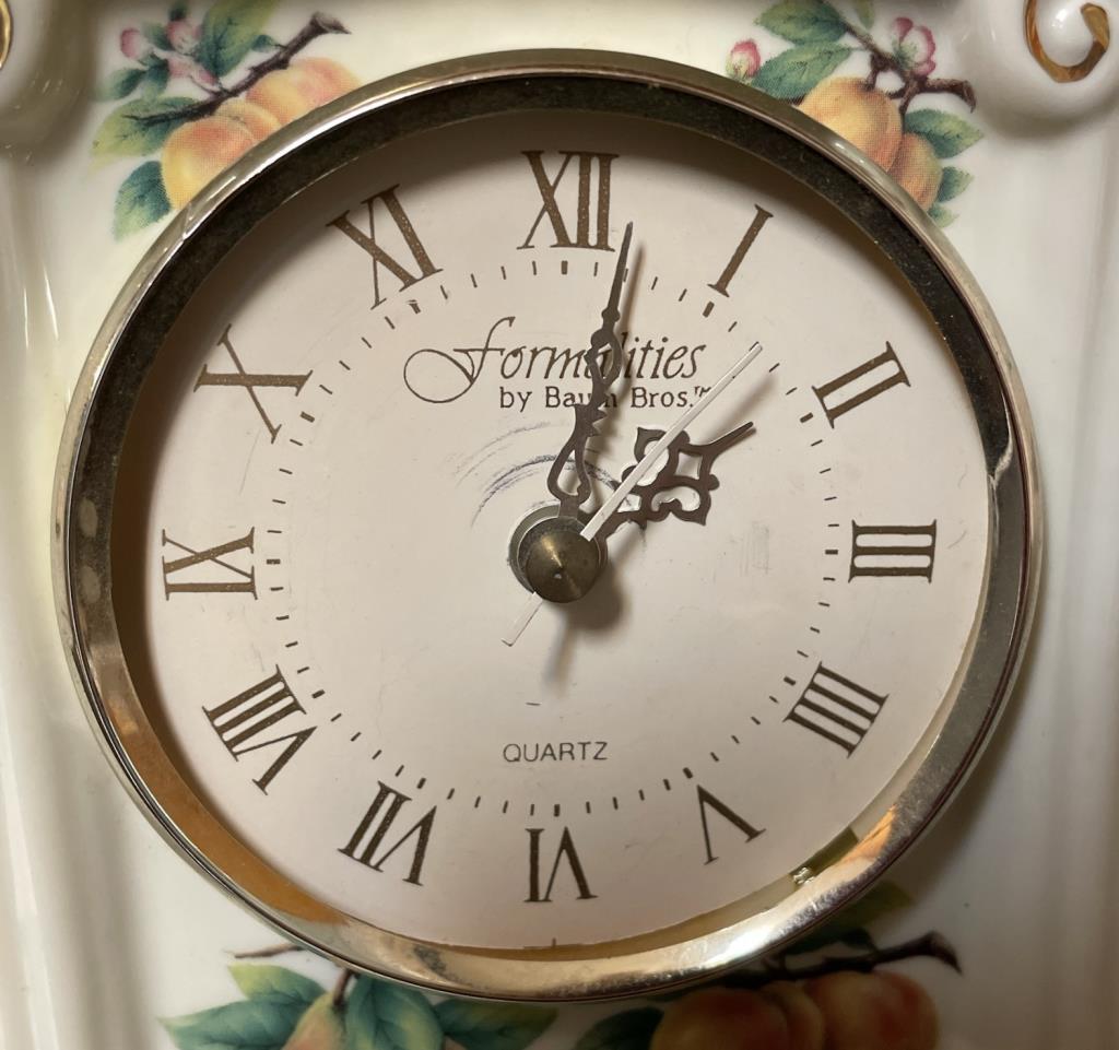 Formalities by Baum Bros Porcelain Clock—Working