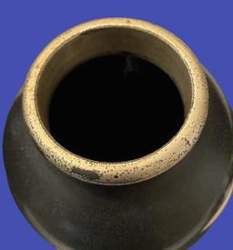 Enameled Brass Asian Style Vase—